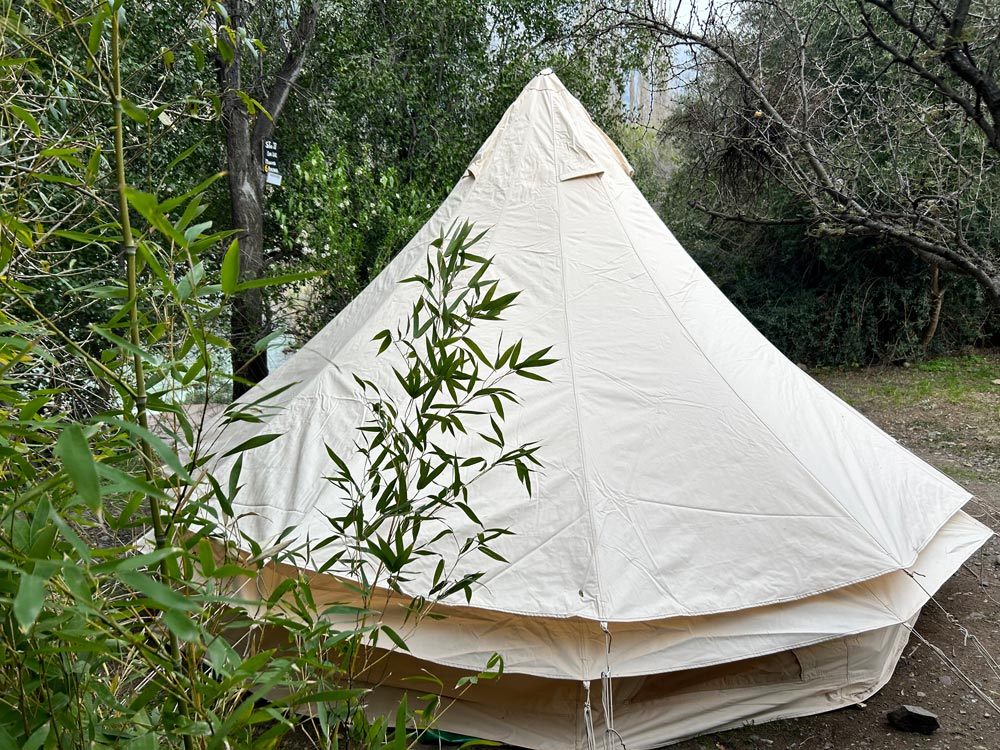 Cajón del Maipo - Camping El Sauce - 2 camas 1.5 plazas, 1 cama 1 plaza - Sitio Chercán 1