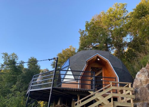Chillán – Domos Mahuida – 1 cama King, 2 camas nido de 1,5 plazas y 1 sofá cama – Domo 1