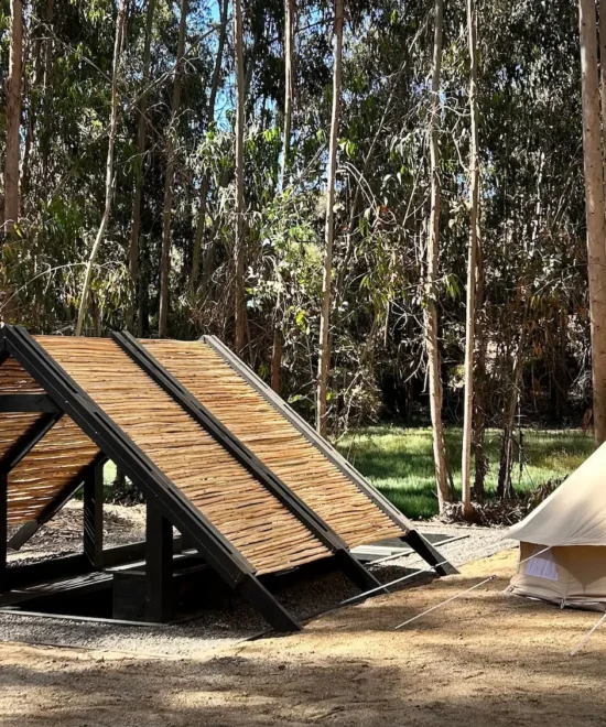 Longotoma - Camping Reserva Longotoma - 1 cama 2 plazas, 2 camas 1.5 plazas - Sitio Pilpilén QG 01