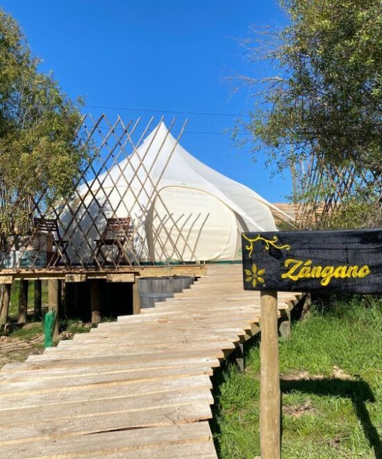 Litueche - La Colmena Glamping - 1 cama 2 plazas, 1 cama 1 plaza - Carpa Zángano